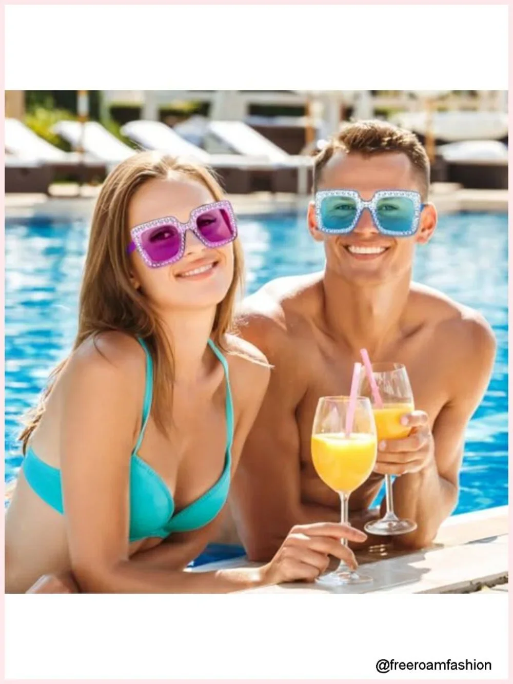 20 Pack Crystal Oversized Square Sunglasses Retro Diamond Glitter Sparkling